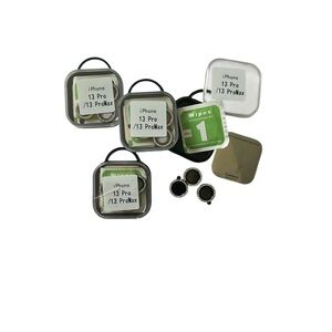 Apple 13 Pro/Pro Max Camera Lens Protector Set - Bling & Black Set of 4